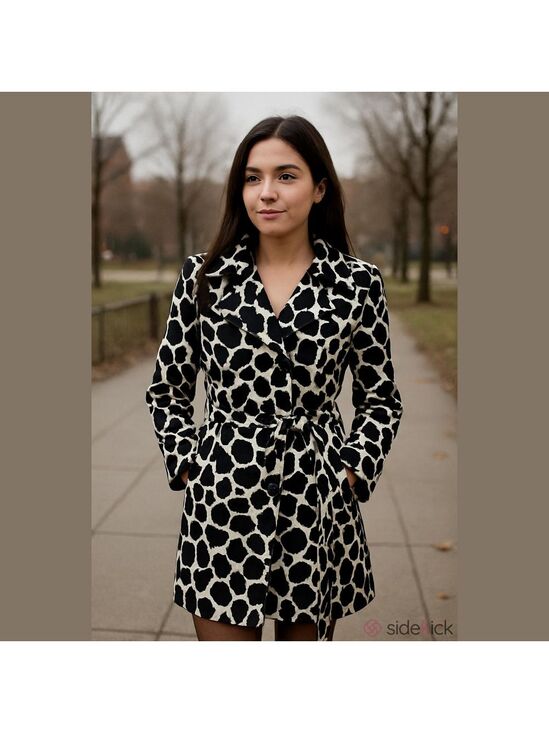 Papillion Jackets & Blazers - 4/$97 Deal! Papillion Zebra Black & White Printed Pea Coat
